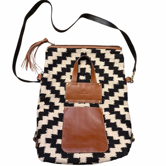 Patricia Nash Handbags - Patricia Nash Black, Beige and Brown Woven Women's Crossbody Bag